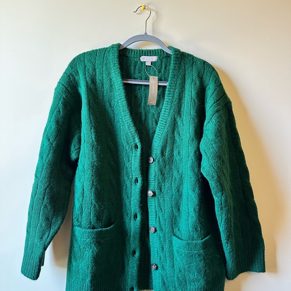 J. CREW NWT Green Knit Cardigan Sz. XS-S